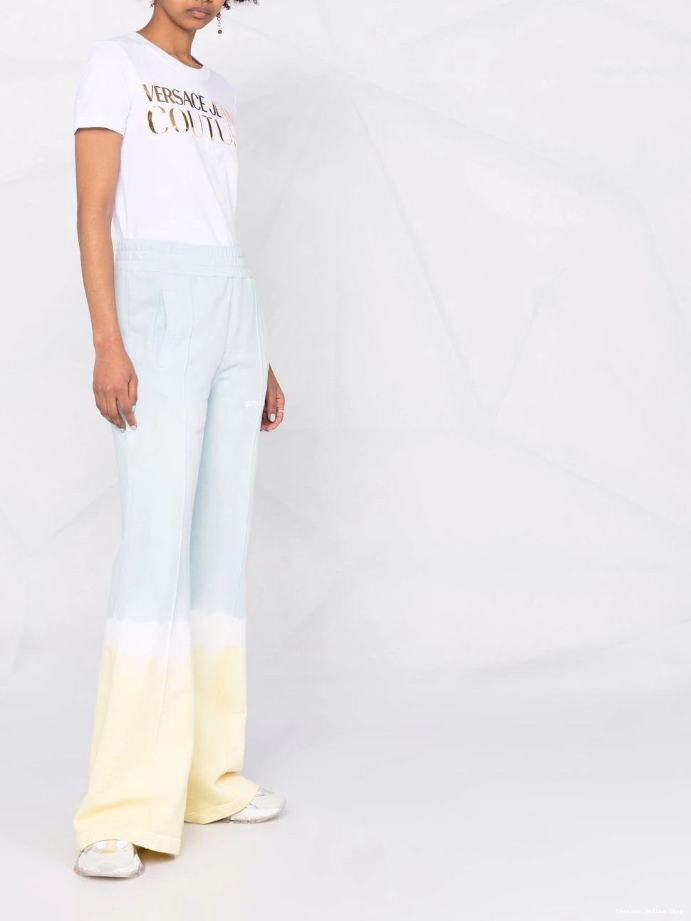 Affordable logo-print Versace T-shirt Jeans metallic Women Couture 0628